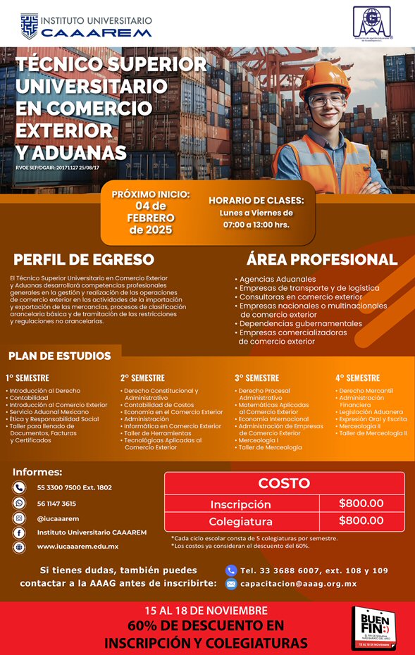 Tecnico Superior Universitario en Comercio Exterior y Aduanas