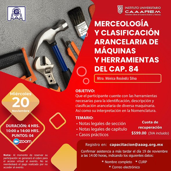 Merceologia y clasificacion arancelaria de maquinas y herramientas del cap. 84