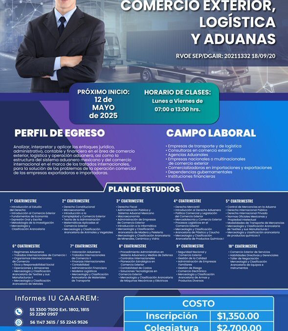 Licenciatura en Comercio Exterior, Logistica y Aduanas