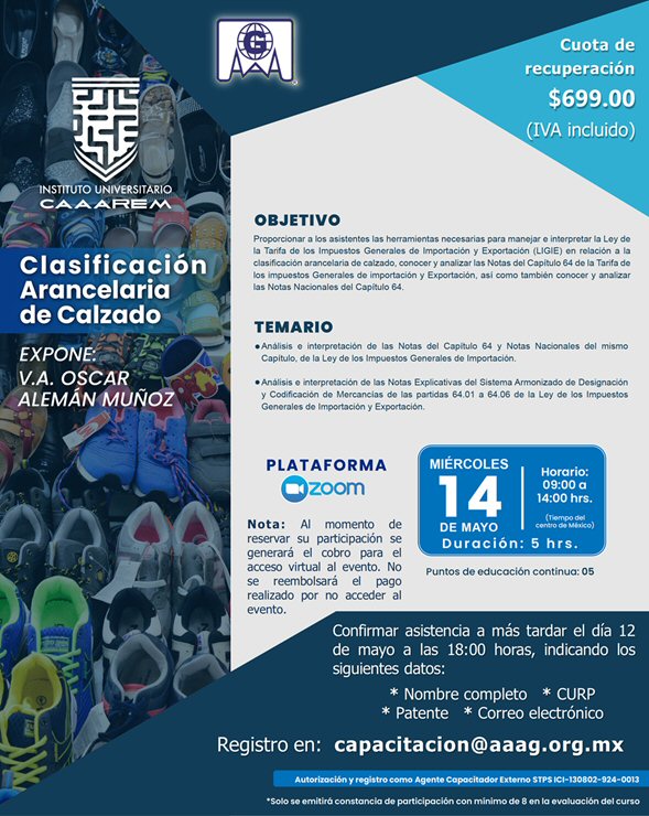 Clasificacion arancelaria de calzado