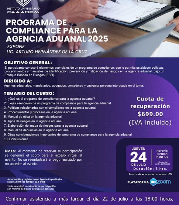 Programa de compliance para la Agencia Aduanal 2025