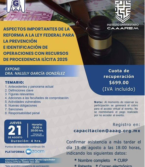 Aspectos importantes de la reforma a la LFPIORPI 2025