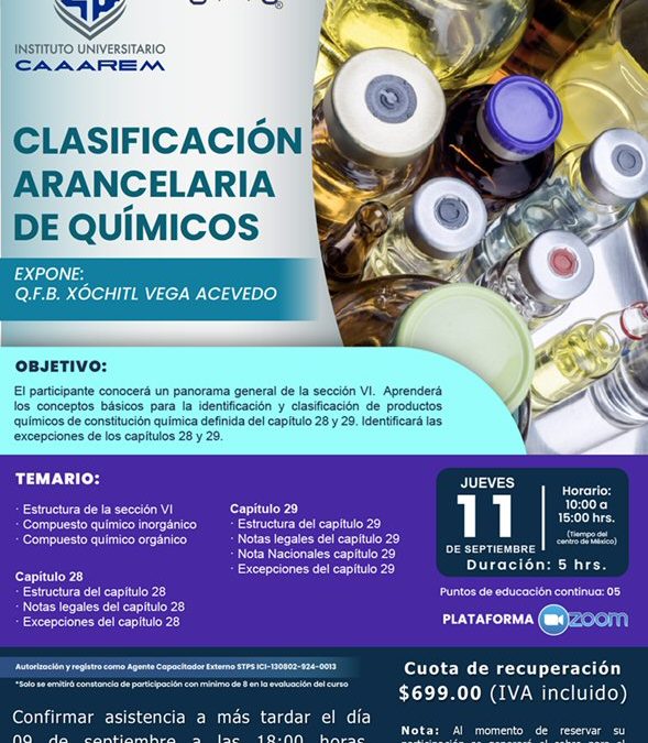 Clasificacion arancelaria de quimicos