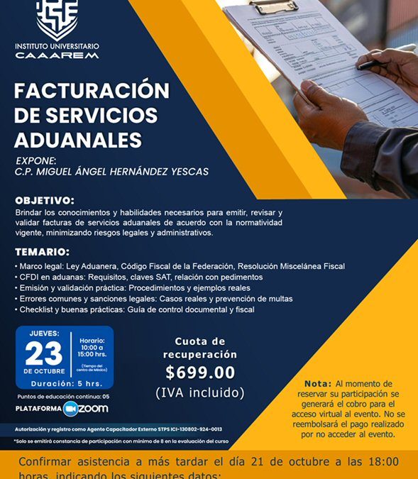 Facturación de servicios aduanales